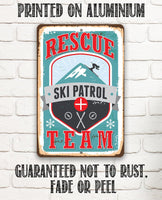 Ski Patrol Rescue Team - Metal Sign