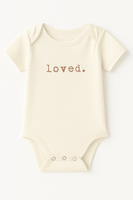Loved. Clay Organic Cotton Baby Bodysuit Short Sleeve