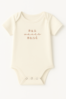 Sun Waves Sand Clay Organic Cotton Short Sleeve Baby Bodysuit