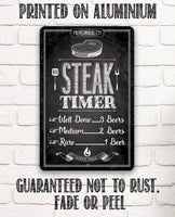Steak Timer - Metal Sign