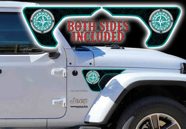 Teal compass fender vent for the JL or JT 2018 or newer
