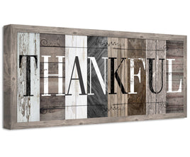 Thankful in Multi Pattern - Canvas