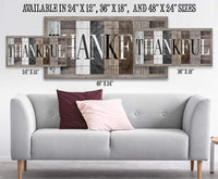 Thankful in Multi Pattern - Canvas
