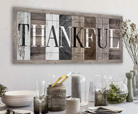 Thankful in Multi Pattern - Canvas