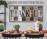 Thankful in Multi Pattern - Canvas