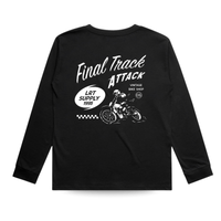 THE FINAL TRACK ATTACK LONG SLEEVE TEE - SOLID BLACK