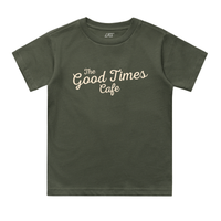 THE GOOD TIMES CAFE TEE - OLIVE