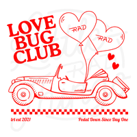 THE LOVE BUG CLUB TEE - FADED BLACK