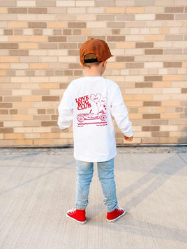 THE LOVE BUG CLUB TEE - WHITE LONG SLEEVE