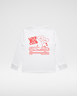 THE LOVE BUG CLUB TEE - WHITE LONG SLEEVE