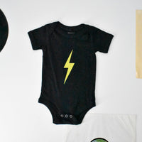 THE SPARK NEON YELLOW ONESIE - BLACK