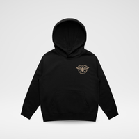 THE WINGED MECHANIC HOODIE - RECYCLED BLACK