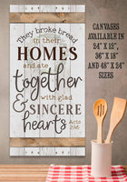 They Broke Bread - Canvas