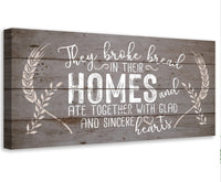 They Broke Bread - Canvas