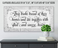 They Broke Bread - Canvas