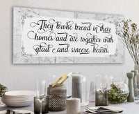 They Broke Bread - Canvas