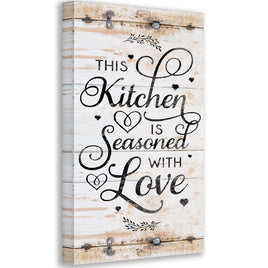 This Kitchen Is Seasoned With Love Vertical - Canvas