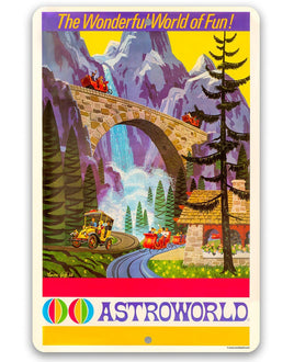 AstroWorld Alpine Sleigh Ride - Metal Sign
