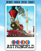 AstroWorld Park Train - Metal Sign