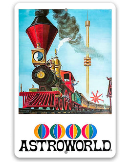 AstroWorld Park Train - Metal Sign