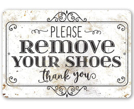 Please Remove Your Shoes - Metal Sign