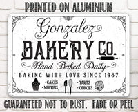 Personalized - Bakery Sign - Metal Sign