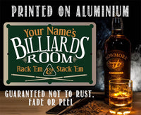 Personalized - Family Pool/Game Room - Metal Sign