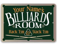 Personalized - Family Pool/Game Room - Metal Sign