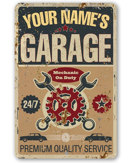 Personalized - Garage - Metal Sign