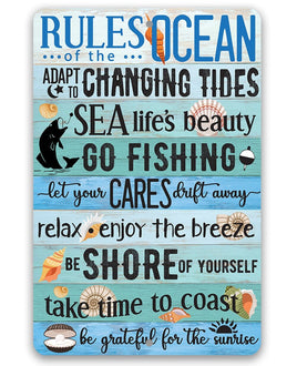 Rules of the Ocean - Metal Sign