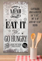 Today's Menu Vertical - Canvas