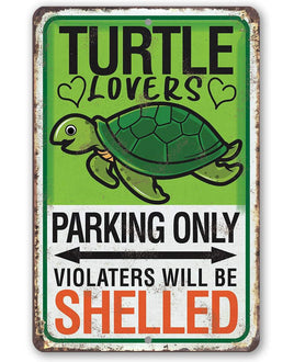 Turtle Parking - Metal Sign