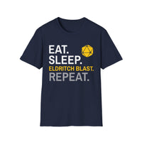 Warlock Class T-Shirt – 'Eat, Sleep, Eldritch Blast, Repeat'