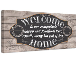 Welcome To Our Happy - Canvas