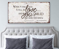 When I Saw You - Canvas