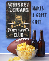 Whiskey & Cigars - Metal Sign