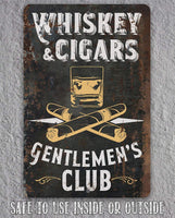 Whiskey & Cigars - Metal Sign
