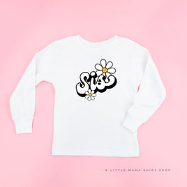 Daisy - Sis - w/ Full Daisy on Back - Child Long Sleeve Tee