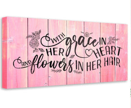 With Grace In Her Heart - Canvas