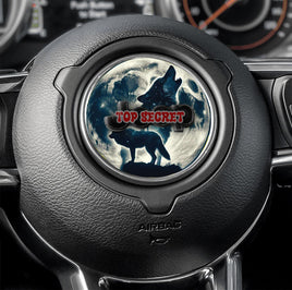Steering wheel decal Wolves 189