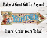Yonder - Directional Arrow - Metal Sign