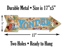 Yonder - Directional Arrow - Metal Sign