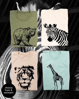Zoo Animals - (Choose Your Animal)﻿ ﻿- Unisex Tee